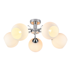 Deckenleuchte Spot Balken OSLO (5x E27) Chrom & Glas satiniert - Milagro