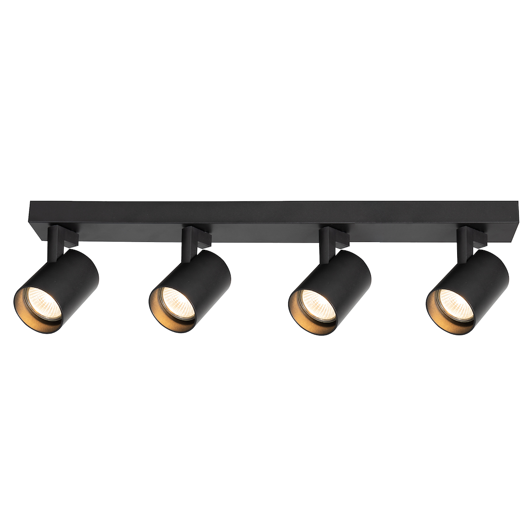 Deckenleuchte Spot / Strahler VOLF Schwarz (4x GU10) - Milagro