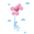 Kinder-Wandleuchte BALLONS (Batteriebetrieben) LED mit Aufklebern - Milagro