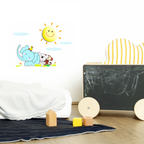 Kinder-Wandleuchte SONNE (Batteriebetrieben) LED mit Aufklebern - Milagro