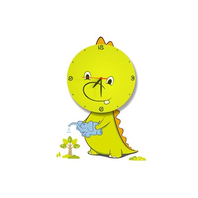 Kinder-Wandleuchte DRACHE mit LED Uhr (Batteriebetrieben) LED mit Aufklebern - Milagro