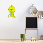 Kinder-Wandleuchte DRACHE mit LED Uhr (Batteriebetrieben) LED mit Aufklebern - Milagro
