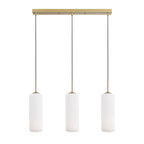 Pendelleuchte VESTA Glas Weiß & Gold (3x E27) - Milagro