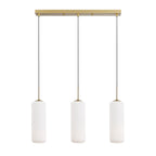 Pendelleuchte VESTA Glas Weiß & Gold (3x E27) - Milagro
