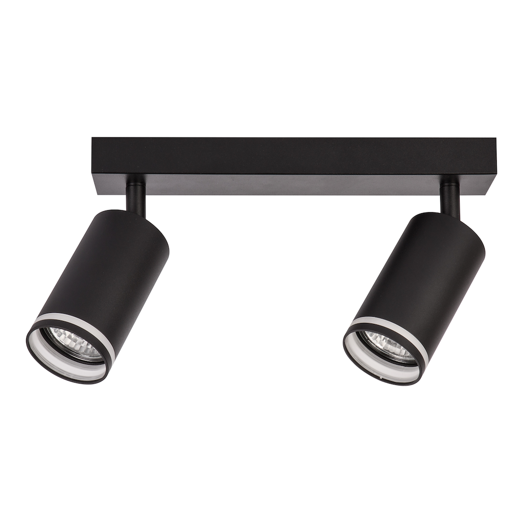 Decken Spot / Strahler RING Schwarz (2x GU10) - Milagro