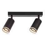 Decken Spot / Strahler RING Schwarz (2x GU10) - Milagro