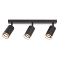 Decken Spot / Strahler RING Schwarz (3x GU10) - Milagro