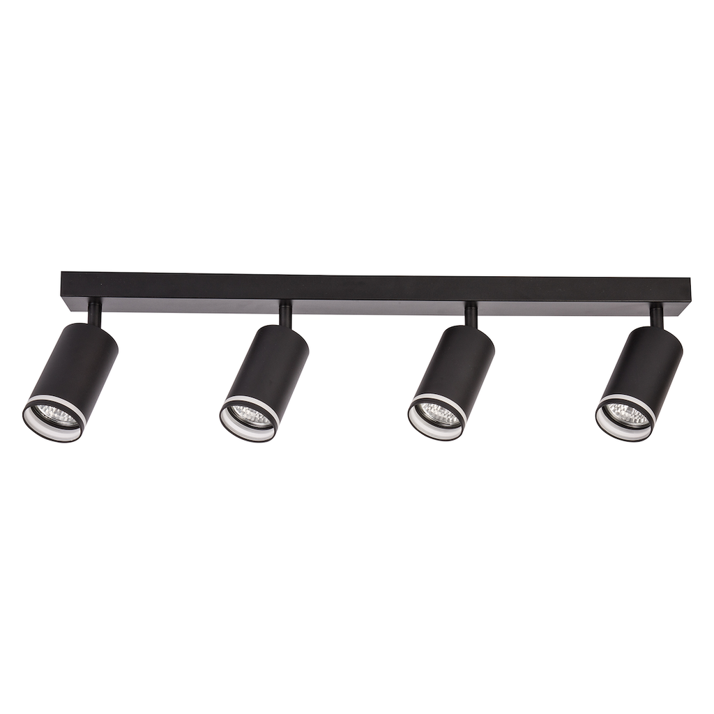 Decken Spot / Strahler RING Schwarz (4x GU10) - Milagro