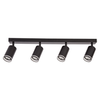 Decken Spot / Strahler RING Schwarz (4x GU10) - Milagro