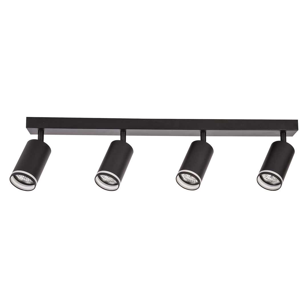 Decken Spot / Strahler RING Schwarz (4x GU10) - Milagro