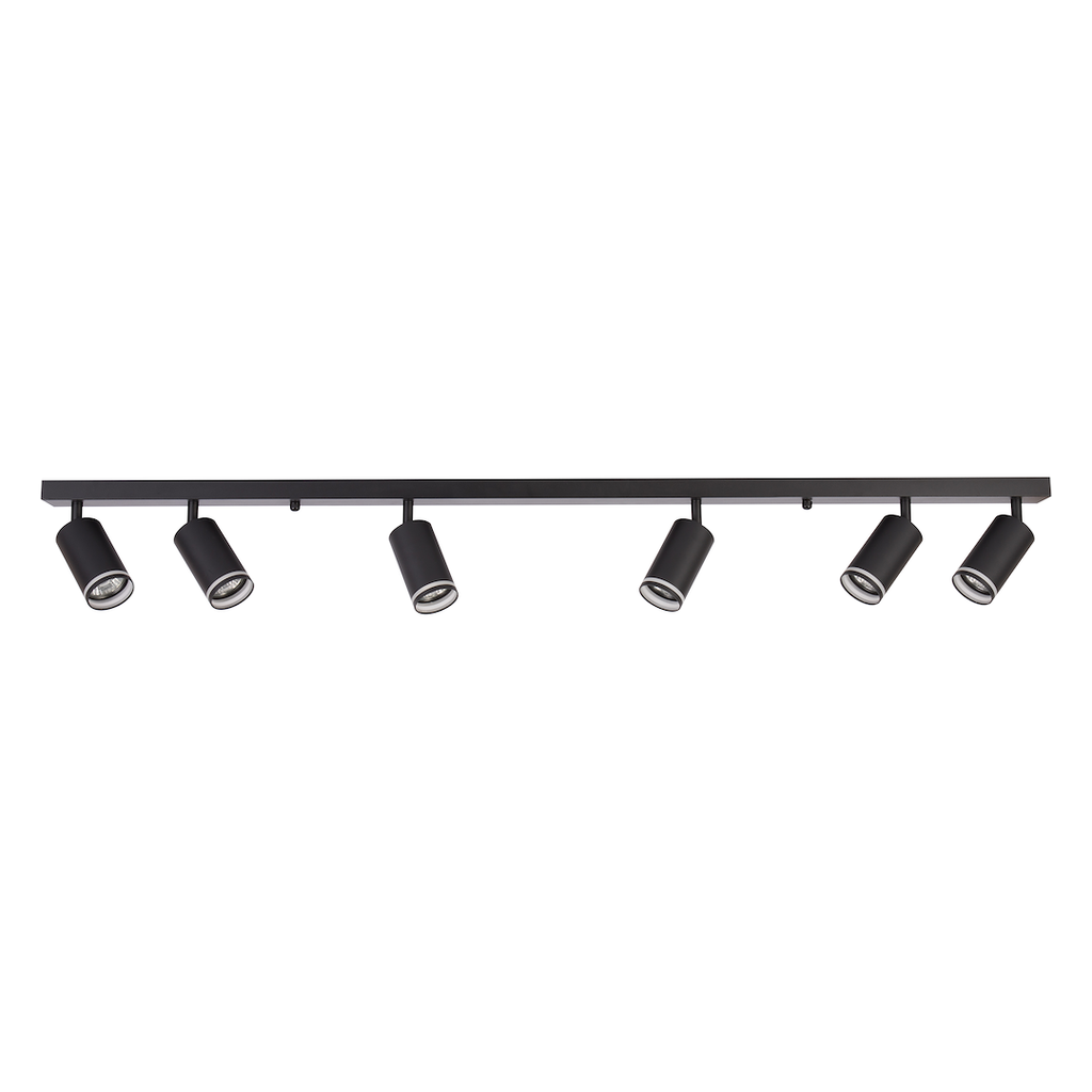Decken Spot / Strahler RING Schwarz (6x GU10) - Milagro