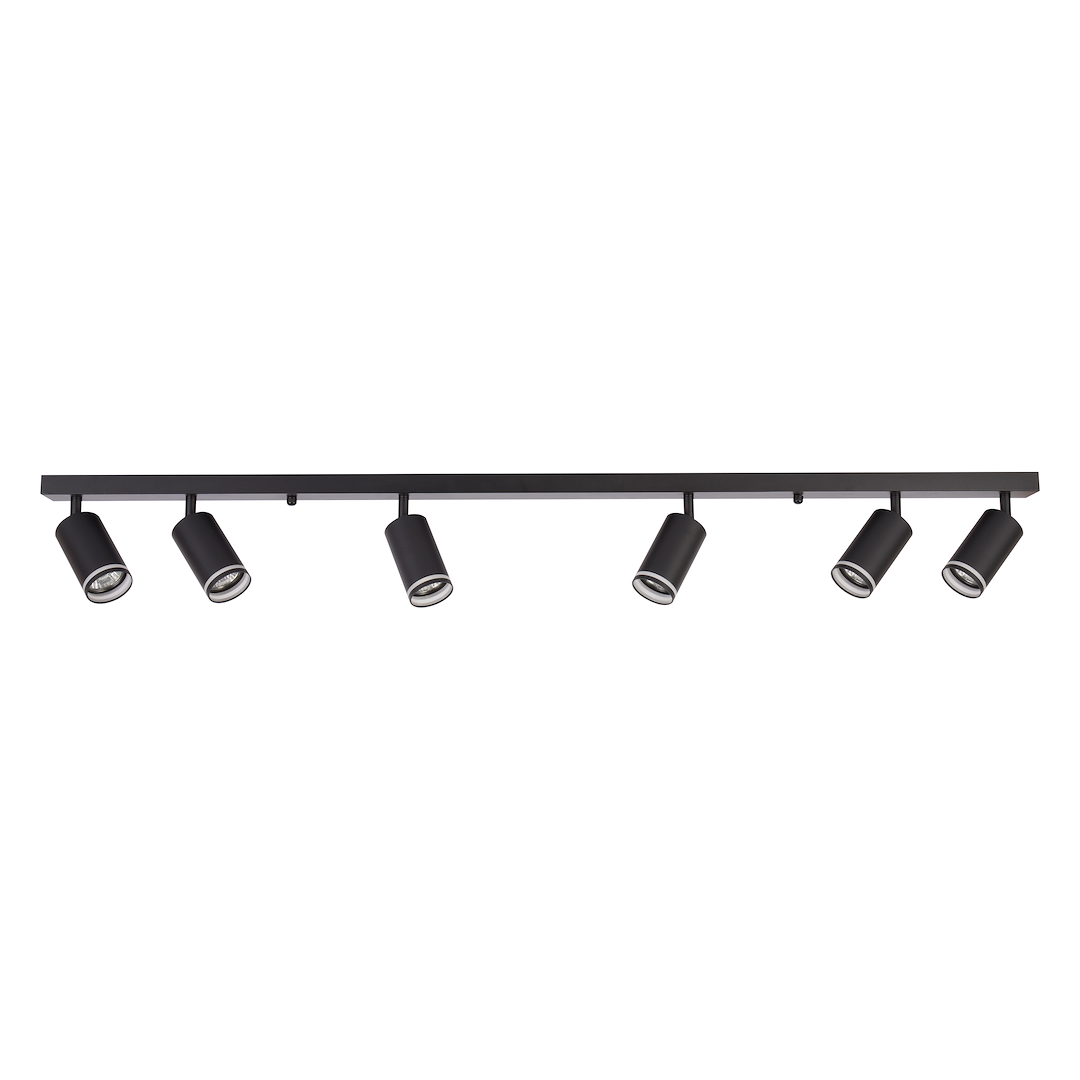 Decken Spot / Strahler RING Schwarz (6x GU10) - Milagro