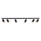 Decken Spot / Strahler RING Schwarz (6x GU10) - Milagro