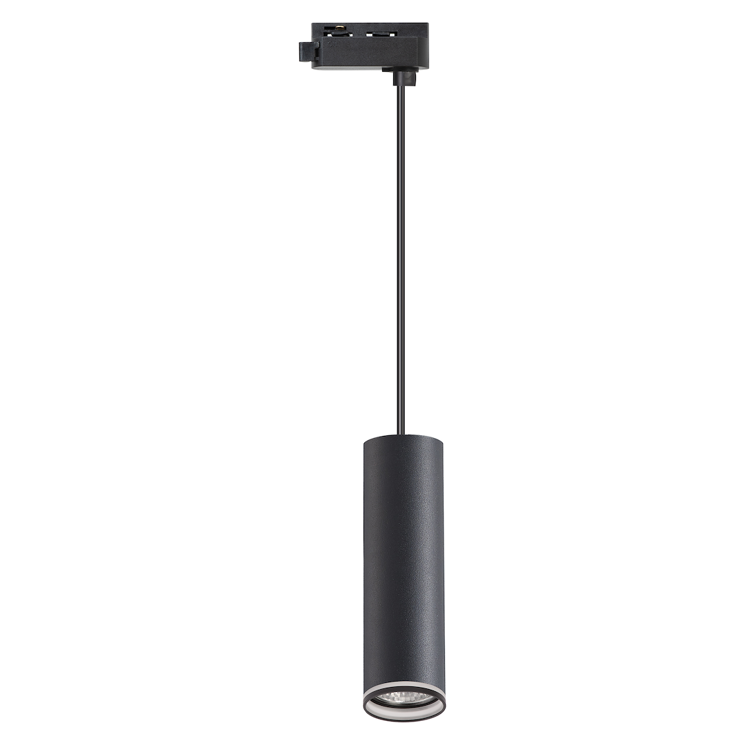1-Phasen Pendel Spot / Strahler RING Track Schwarz (1x GU10) - Milagro
