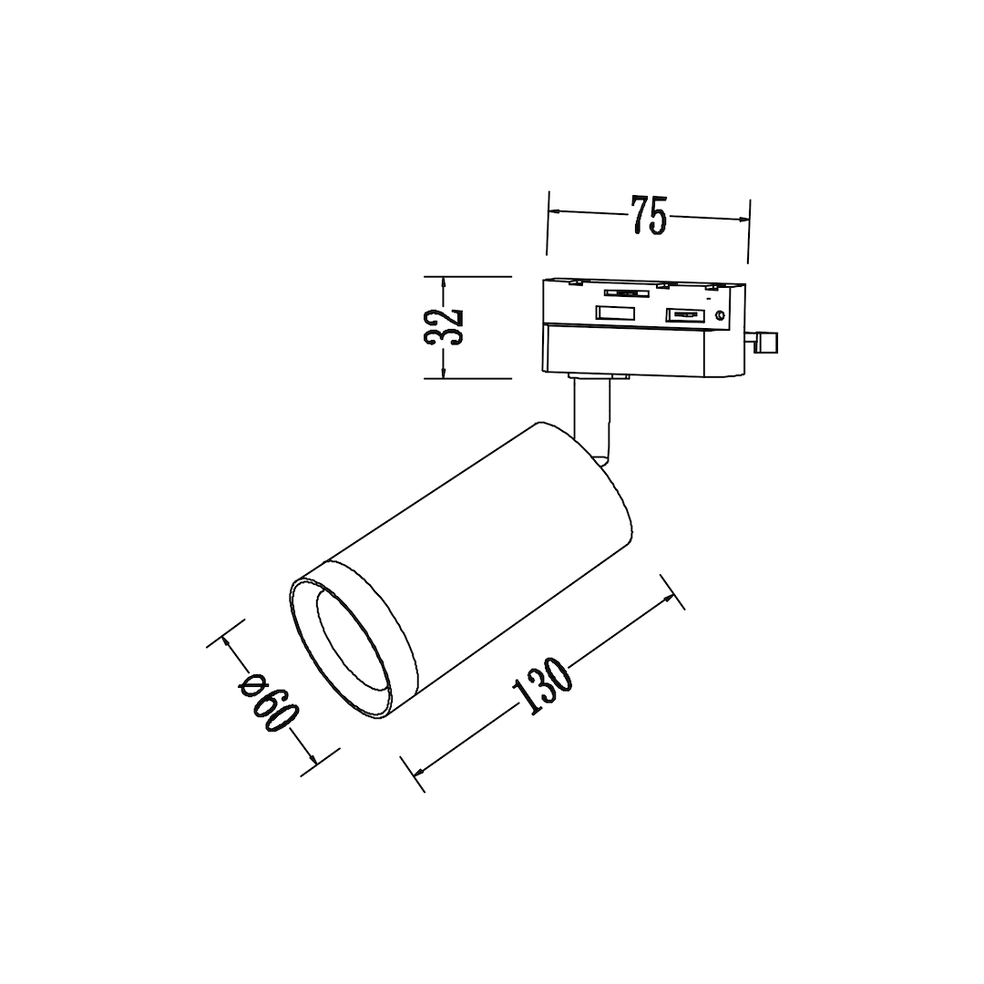 1-Phasen Spot / Strahler MICA Track Schwarz + Gold (1x GU10) - Milagro