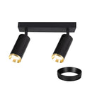 Deckenleuchte Spot / Strahler MICA Schwarz & Gold (2x GU10) - Milagro