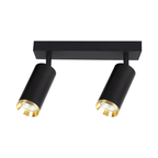 Deckenleuchte Spot / Strahler MICA Schwarz & Gold (2x GU10) - Milagro