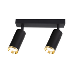 Deckenleuchte Spot / Strahler MICA Schwarz & Gold (2x GU10) - Milagro