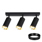 Deckenleuchte Spot / Strahler MICA Schwarz & Gold (3x GU10) - Milagro