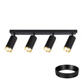 Deckenleuchte Spot / Strahler MICA Schwarz & Gold (4x GU10) - Milagro
