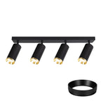 Deckenleuchte Spot / Strahler MICA Schwarz & Gold (4x GU10) - Milagro