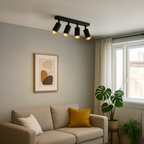 Deckenleuchte Spot / Strahler MICA Schwarz & Gold (4x GU10) - Milagro