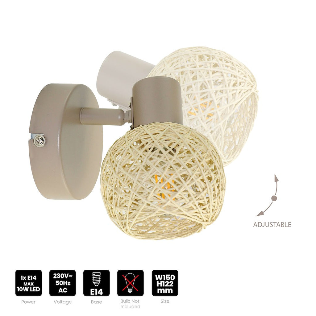 Wandleuchte DEX Cashmere (1x E14) - Milagro