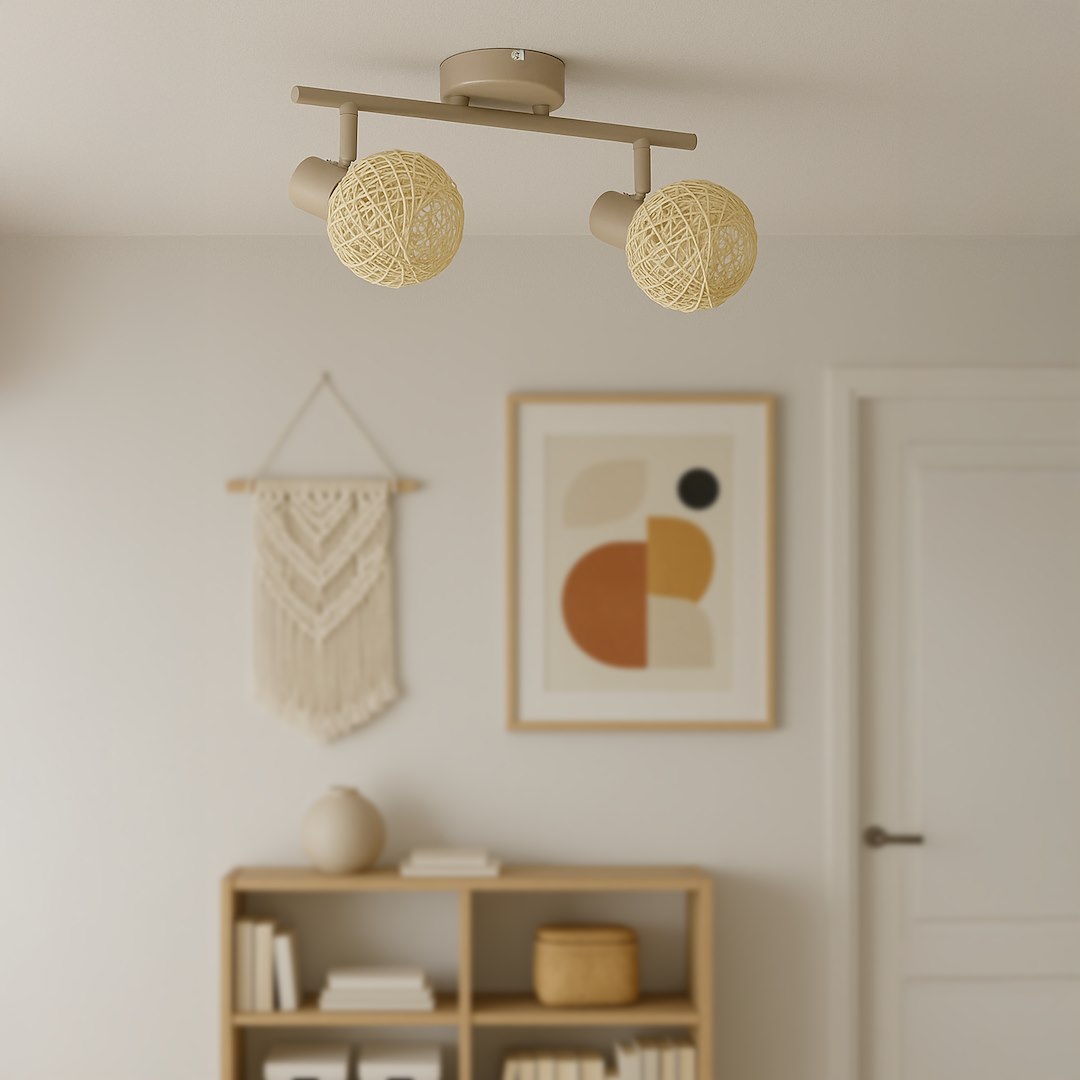 Deckenleuchte DEX (2x E14) Beige / Kaschmir - Milagro