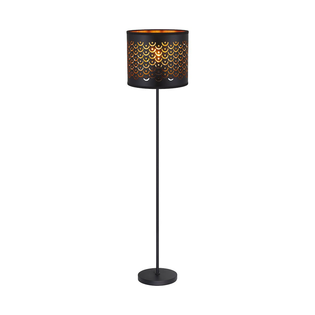 Stehleuchte MORGAN (1x E27) Schwarz & Gold - Milagro