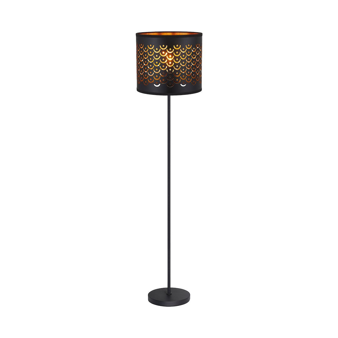 Stehleuchte MORGAN (1x E27) Schwarz & Gold - Milagro