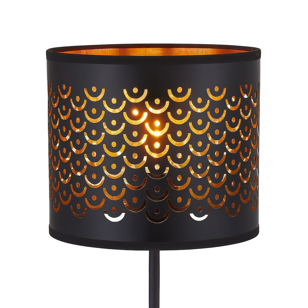 Stehleuchte MORGAN (1x E27) Schwarz & Gold - Milagro