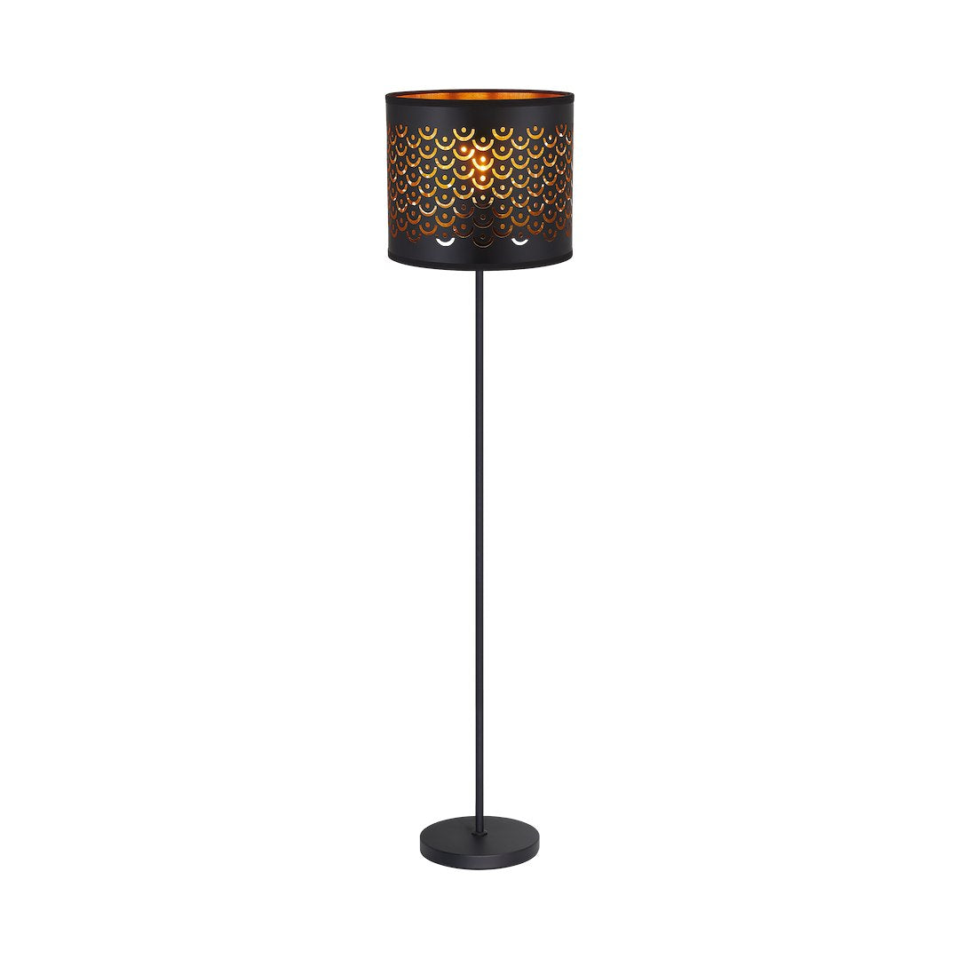 Stehleuchte MORGAN (1x E27) Schwarz & Gold - Milagro