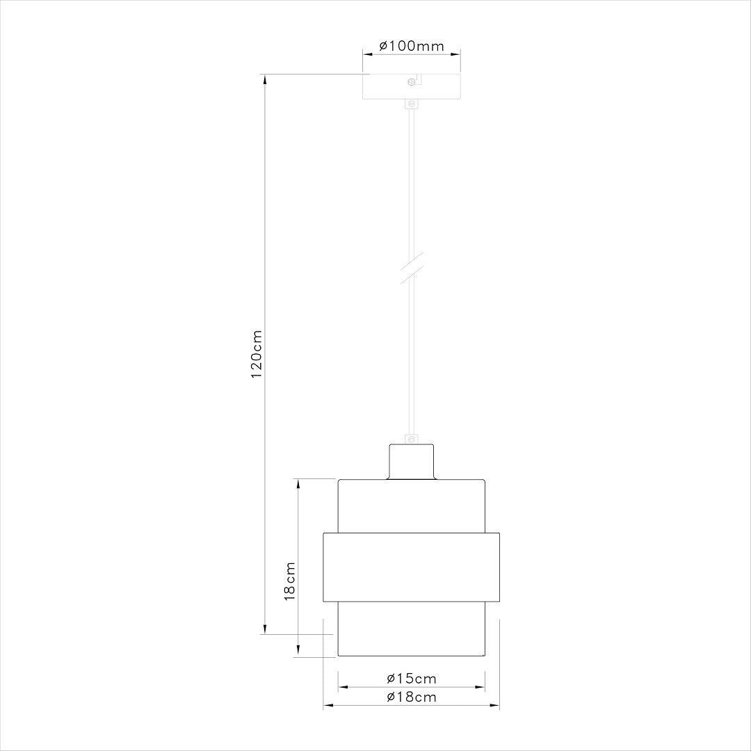 Pendelleuchte VALENTINO Beige & Glas (1x E27) - Milagro