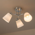 Deckenleuchte Spot Balken PAFOS (3x E27) Chrom & Glas satiniert - Milagro