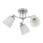 Deckenleuchte Spot Balken PAFOS (3x E27) Chrom & Glas satiniert - Milagro