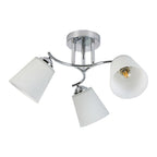 Deckenleuchte Spot Balken PAFOS (3x E27) Chrom & Glas satiniert - Milagro