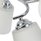 Deckenleuchte Spot Balken PAFOS (5x E27) Chrom & Glas satiniert - Milagro