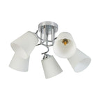Deckenleuchte Spot Balken PAFOS (5x E27) Chrom & Glas satiniert - Milagro