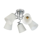 Deckenleuchte Spot Balken PAFOS (5x E27) Chrom & Glas satiniert - Milagro
