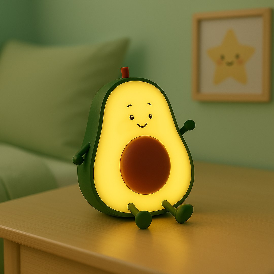 Kinder-Tischleuchte Dekolampe AVOKADO (Akku & USB) - Milagro