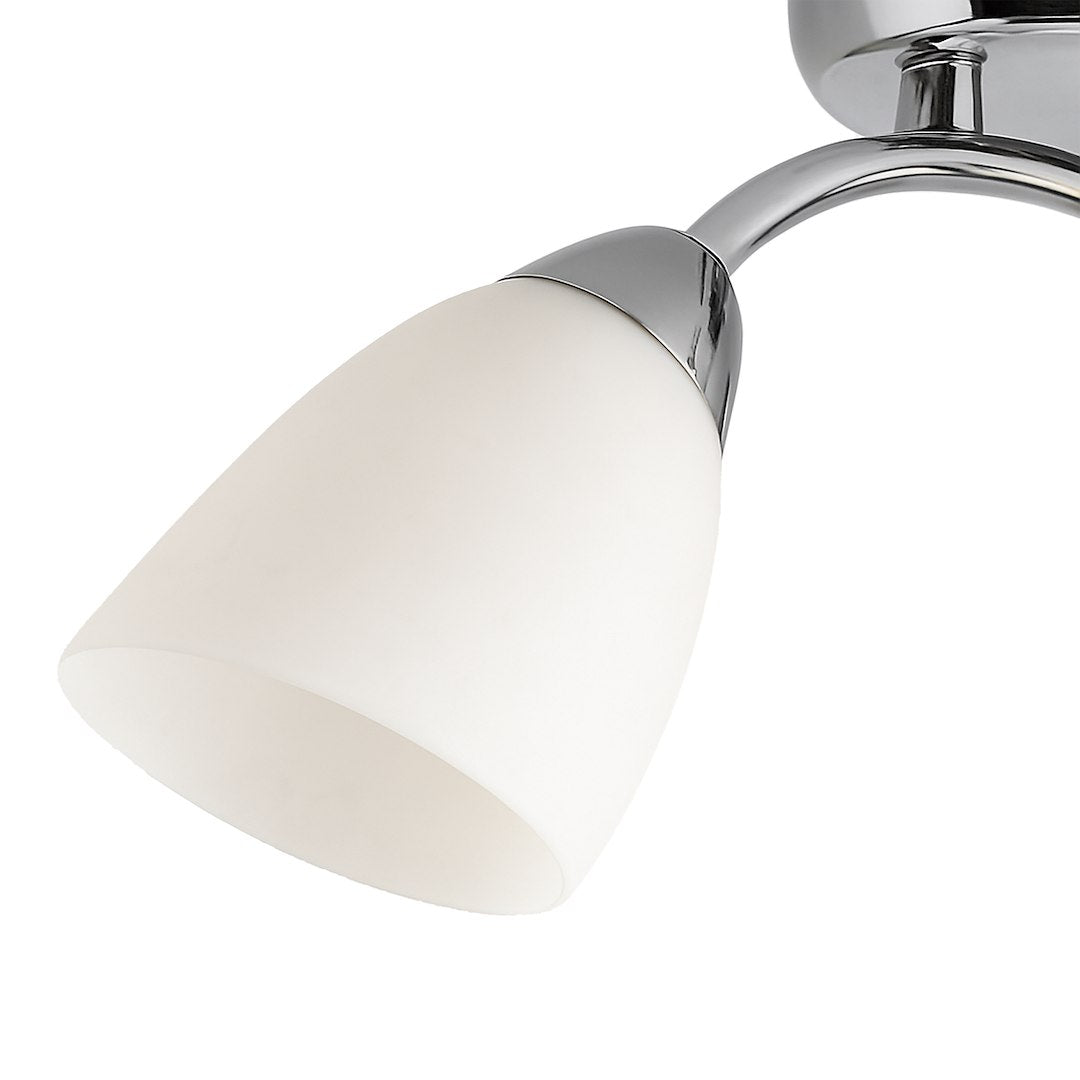 Deckenleuchte PORTOS Chrom & Glas satiniert (3x E14) - Milagro