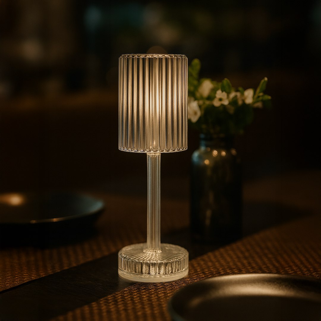 Akku Tischleuchte SIMPLE Transparent - Milagro