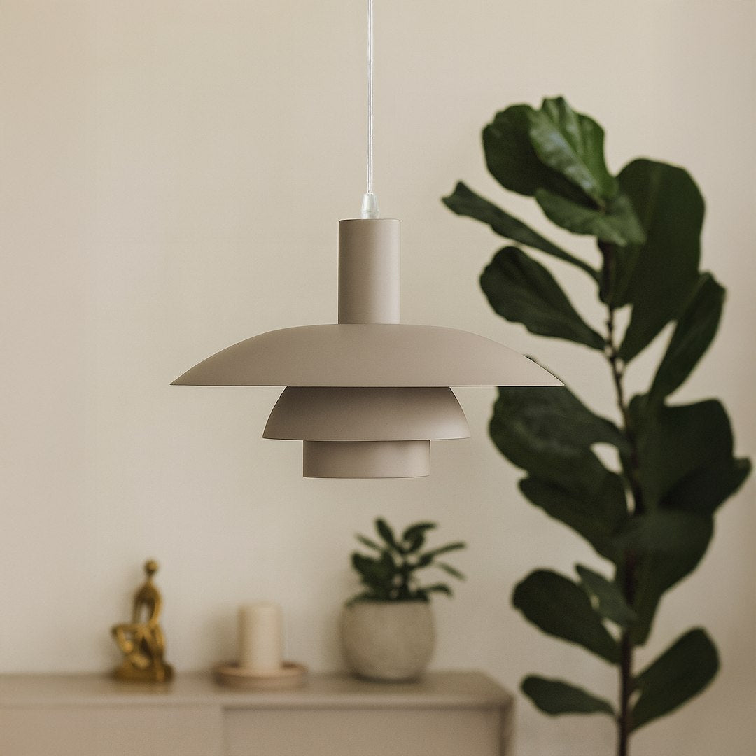 Pendelleuchte FERRO Cashmere & Beige (1x E27) - Milagro