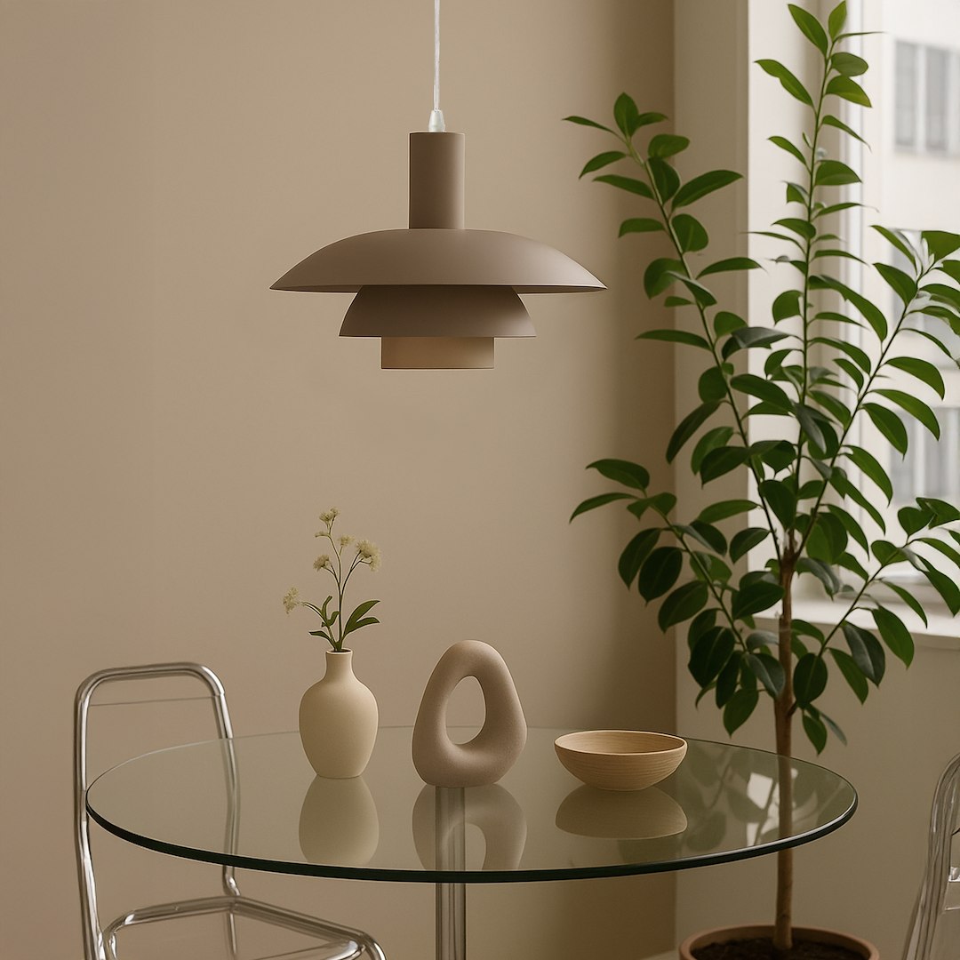 Pendelleuchte FERRO Cashmere & Beige (1x E27) - Milagro