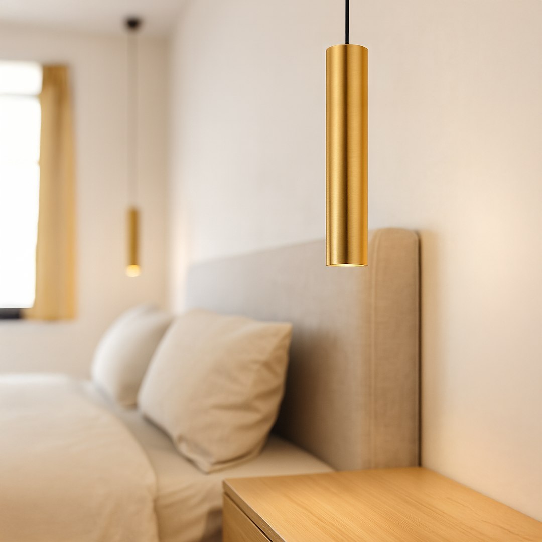 Pendelleuchte GENESIS Schwarz Gold (1x GU10) - Milagro