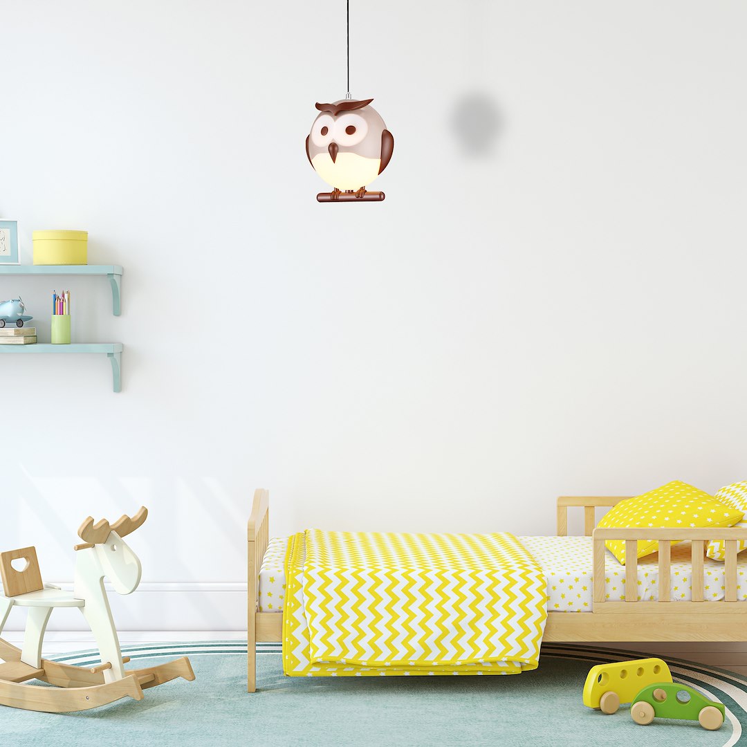 Kinder Pendelleuchte OWL Eule (1x E14) - Milagro