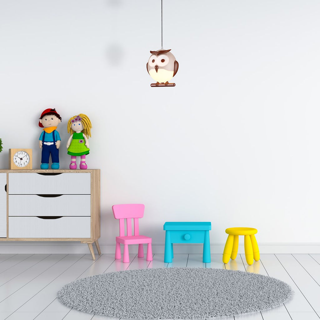Kinder Pendelleuchte OWL Eule (1x E14) - Milagro
