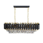 Pendelleuchte / Kronleuchter CRISTAL Schwarz & Gold, Kristall (10x E14) - Milagro
