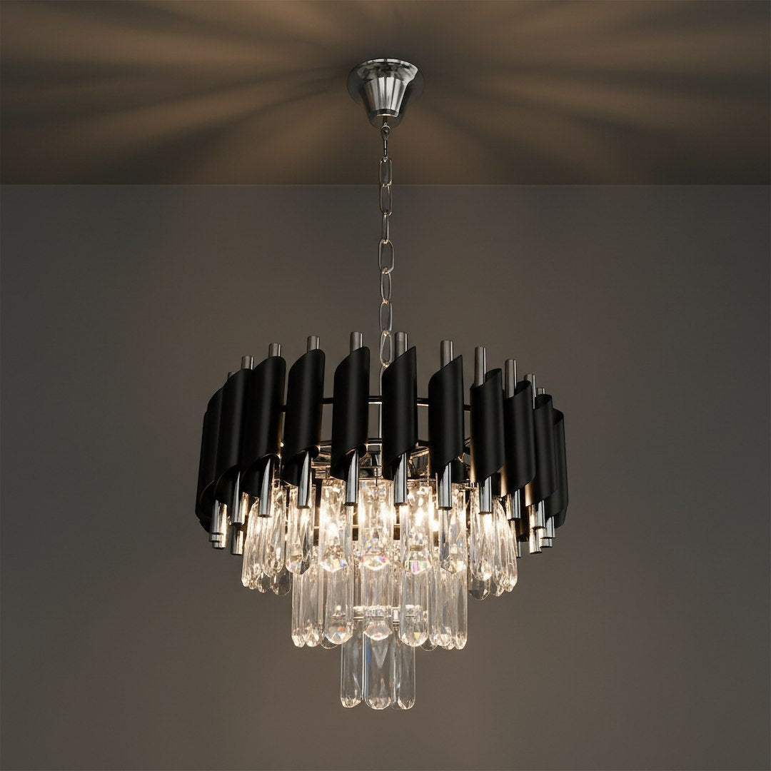 Pendelleuchte / Kronleuchter CRISTAL Chrom (5x E14) - Milagro