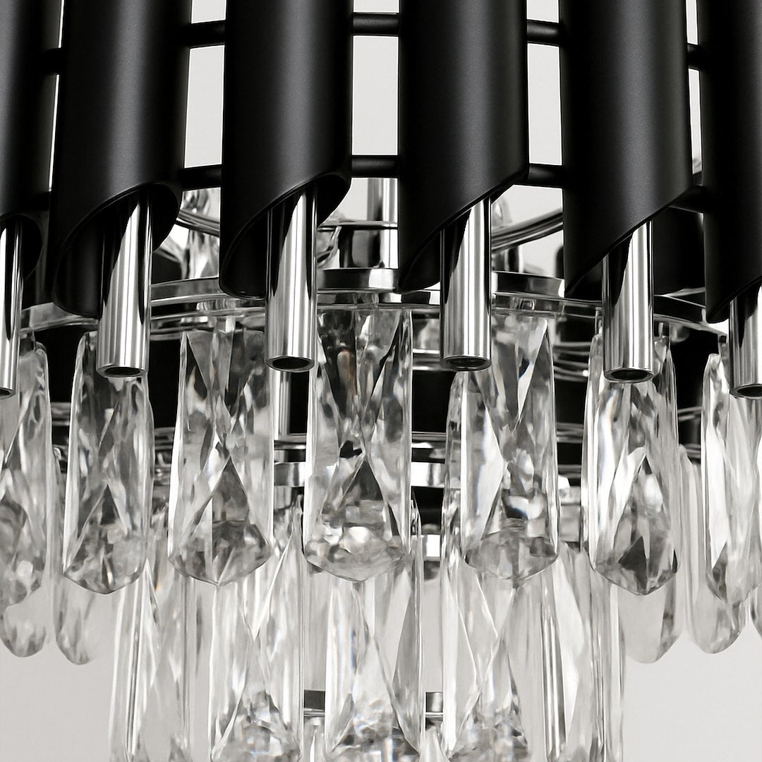 Pendelleuchte / Kronleuchter CRISTAL Chrom (5x E14) - Milagro